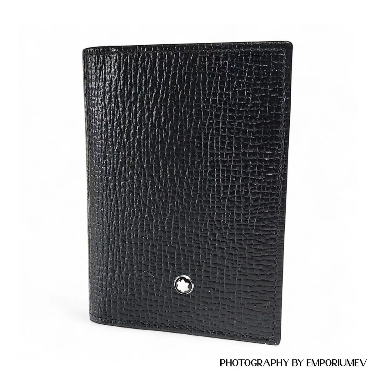 Montblanc 114920 Meisterstück Gomera Black Full Grain Leather Card Holder 0102