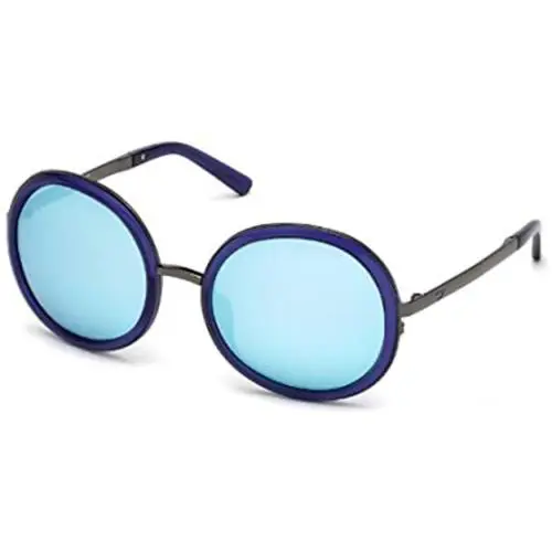 Diesel DL0069 57-21-130 Women`s Gunmetal and Transparent Blue Sunglasses