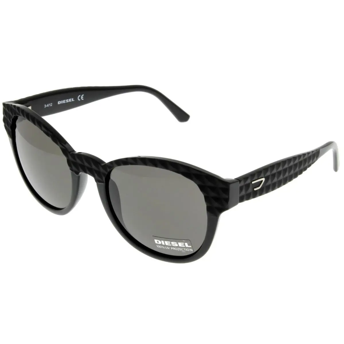 Diesel Sunglasses UV Protection Black Women DL0045 01N Round