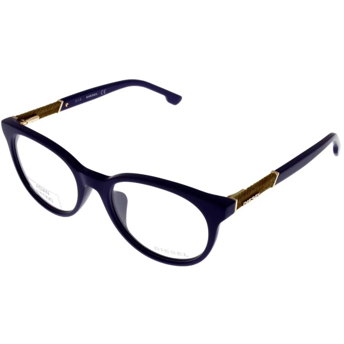Unisex Blue Yellow Eyeglasses Frame Round DL5156 082 by Diesel