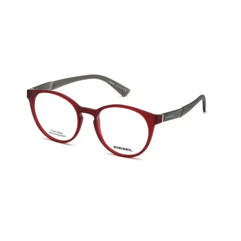 DL 5367 067 Matte Red Round Light Plastic Eyeglasses Frame 51-18-150 by Diesel