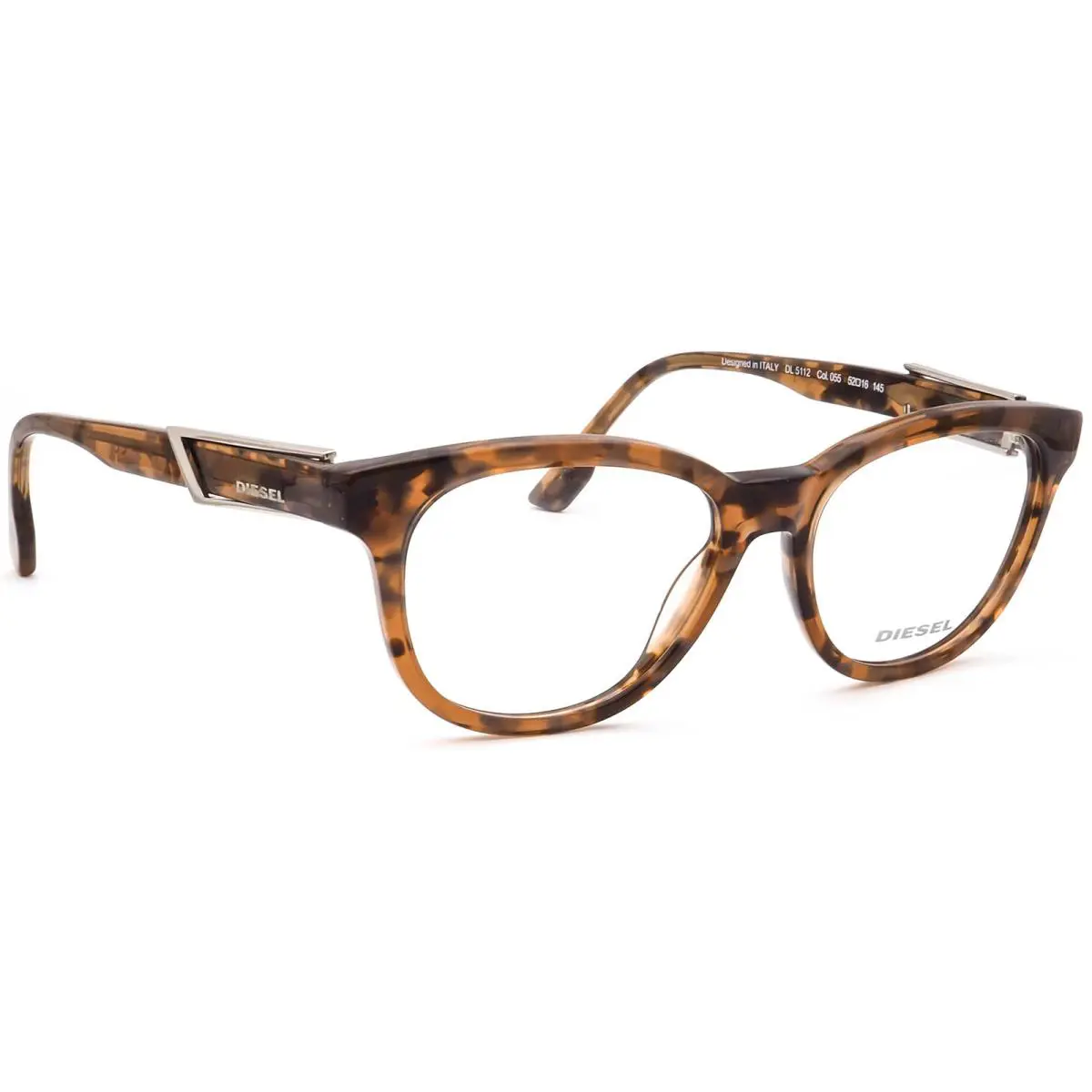 Eyeglasses DL 5112 Col. 055 Light Havana Brown B-shape Frame 52 16 145 by Diesel