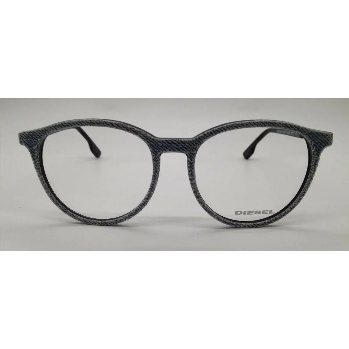 Diesel DL5117 Blue Denim 002 Round Plastic Eyeglasses Frame 52-17145 Denim Eye