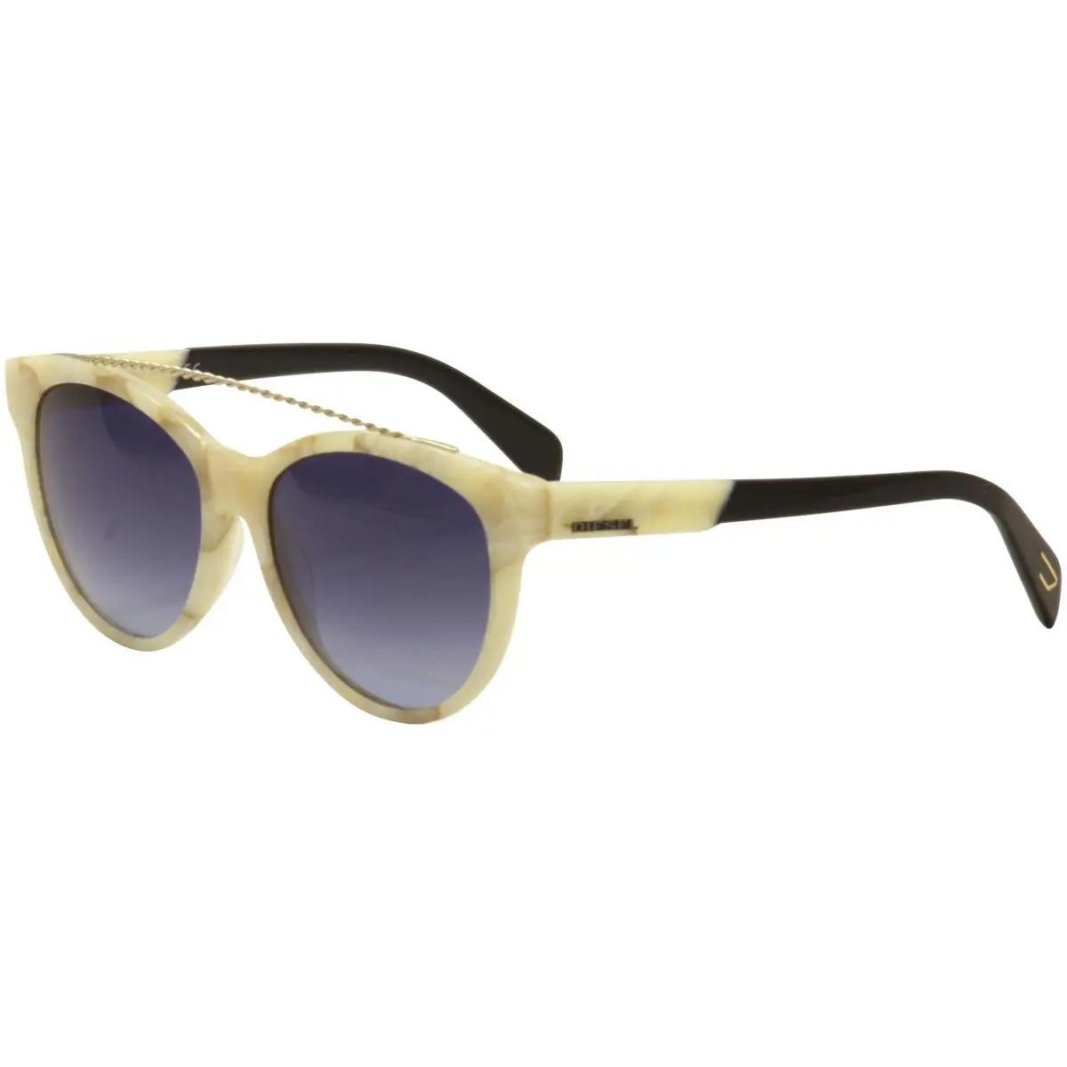 Diesel Men`s DL0189 DL/0189 25W Ivory Marble/black Fashion Sunglasses 54mm