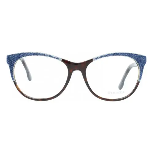 Diesel DL5155 Tortoise 052 Round Plastic Eyeglasses Frame 55-16-140 Denim Eye