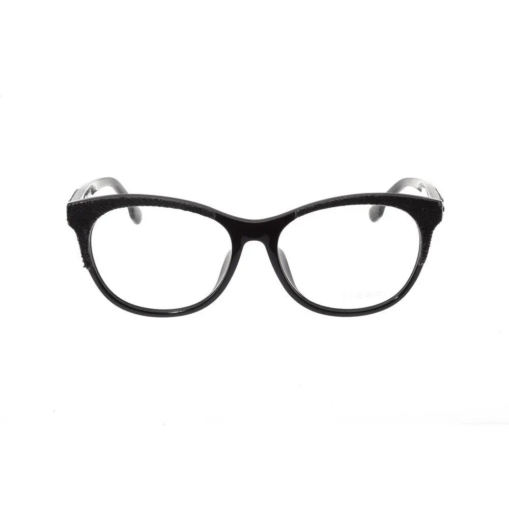 DL5155 001 Black Round Plastic Eyeglasses Frame 55-16-140 Denim Eye by Diesel