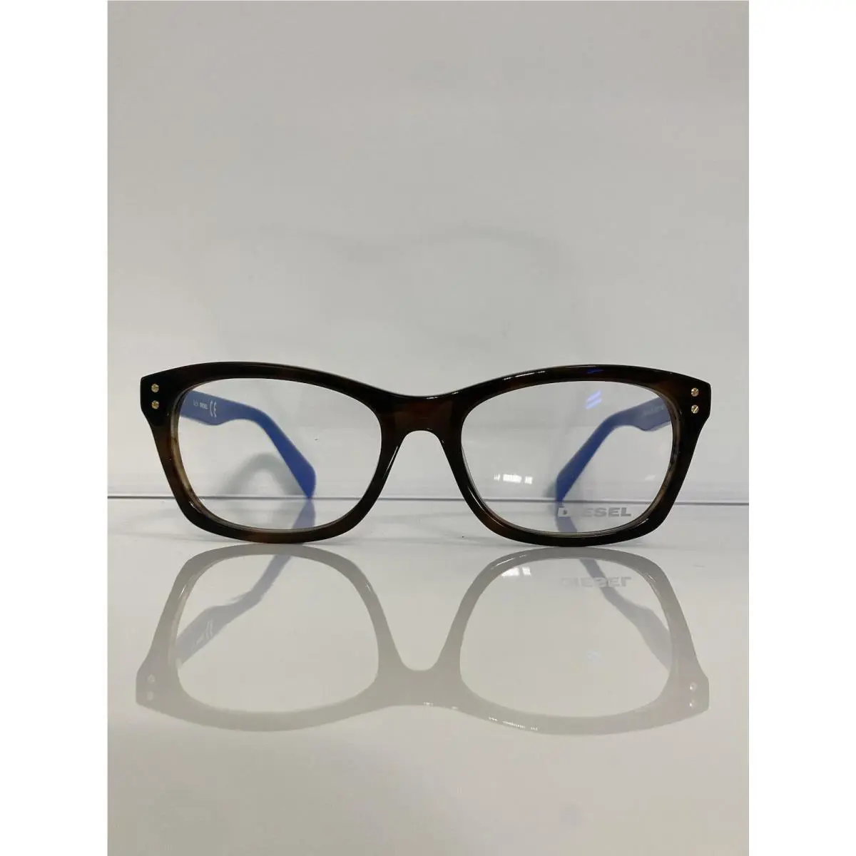 Diesel 5073 050 Havana w. Blue Temples Unisex Eyeglasses 53mm