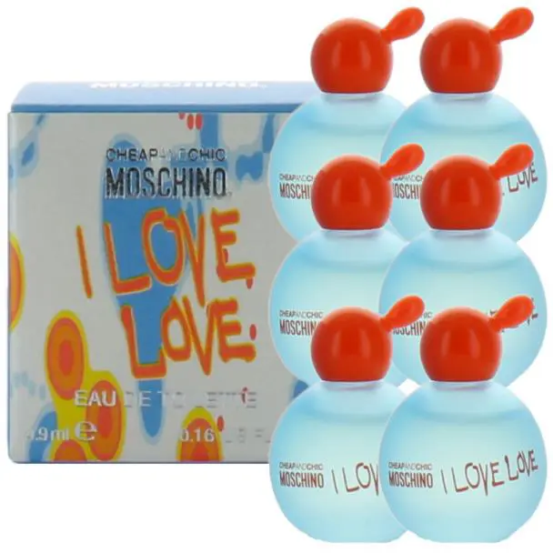 I Love By Moschino For Women Combo Pack:mini Edt Perfume Spl .96 6x.16 Bottles