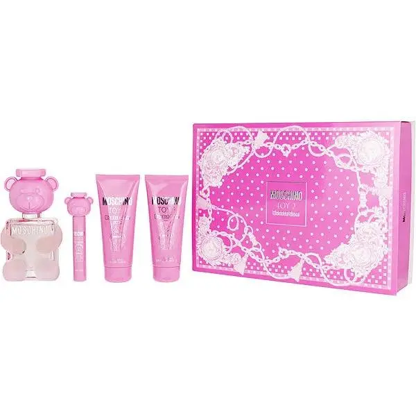 Moschino Toy Boy 2 Bubble Gum 3.4oz Edt + Mini + 3.4oz Lotion + 3.4oz Bath Gel