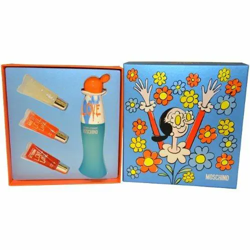 I Love Love Fragrance Set by Moschino- 1.7 OZ Edt Spray Lip Gloss 10 ML Women