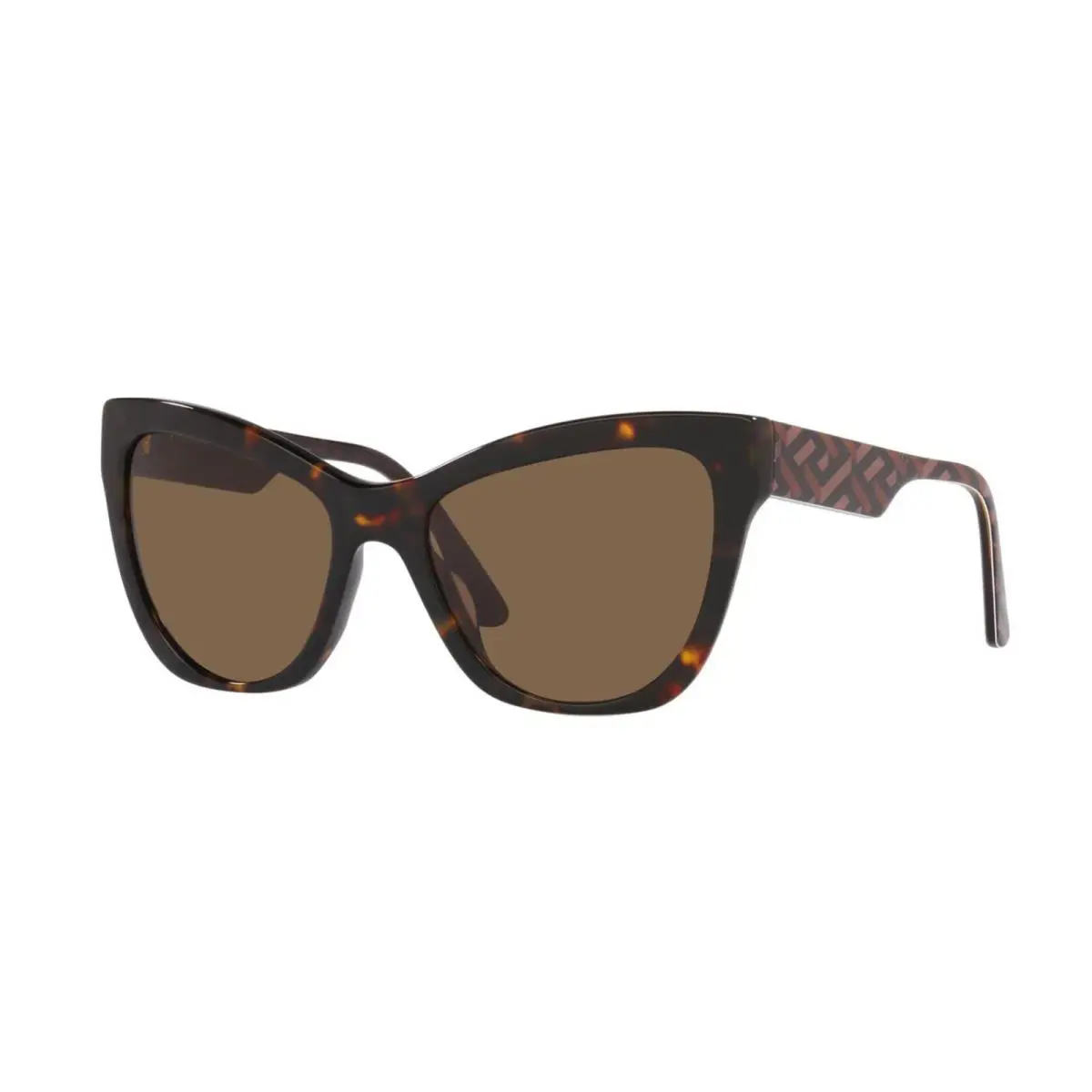 Versace VE 4417U Havana Striped/dark Brown 5359/73 Sunglasses