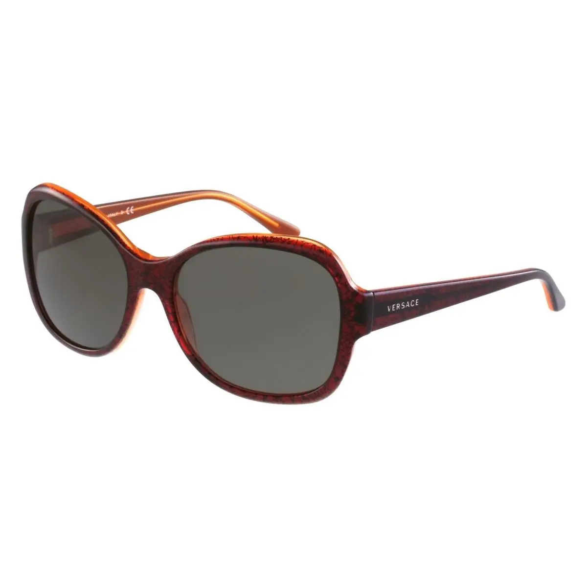 VE4259 5089/73 Butterfly Baroque Bordeaux Orange Brown Sunglasses by Versace