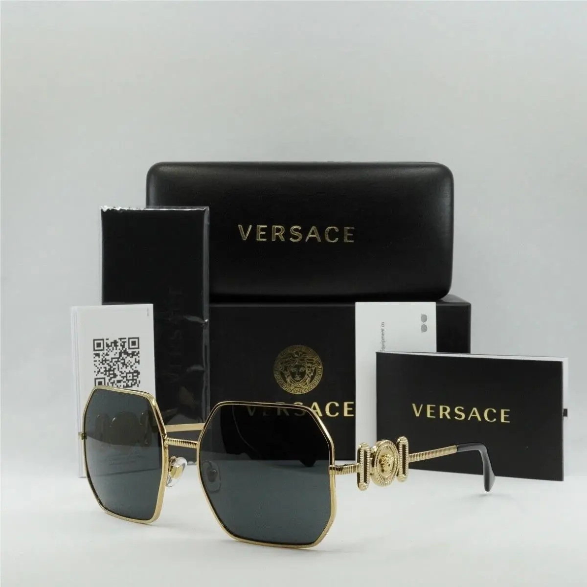 Versace VE2248 100287 Gold / Grey 58-19-145 Sunglasses