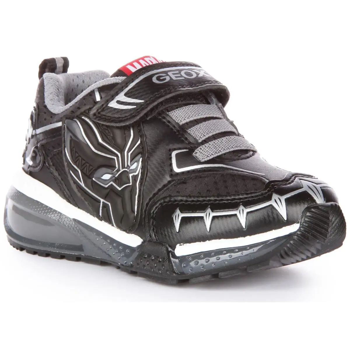 J Bayonyc Avenger Black Panther Light Up Unisex Shoe Black US 8- 13 BLACK by Geox
