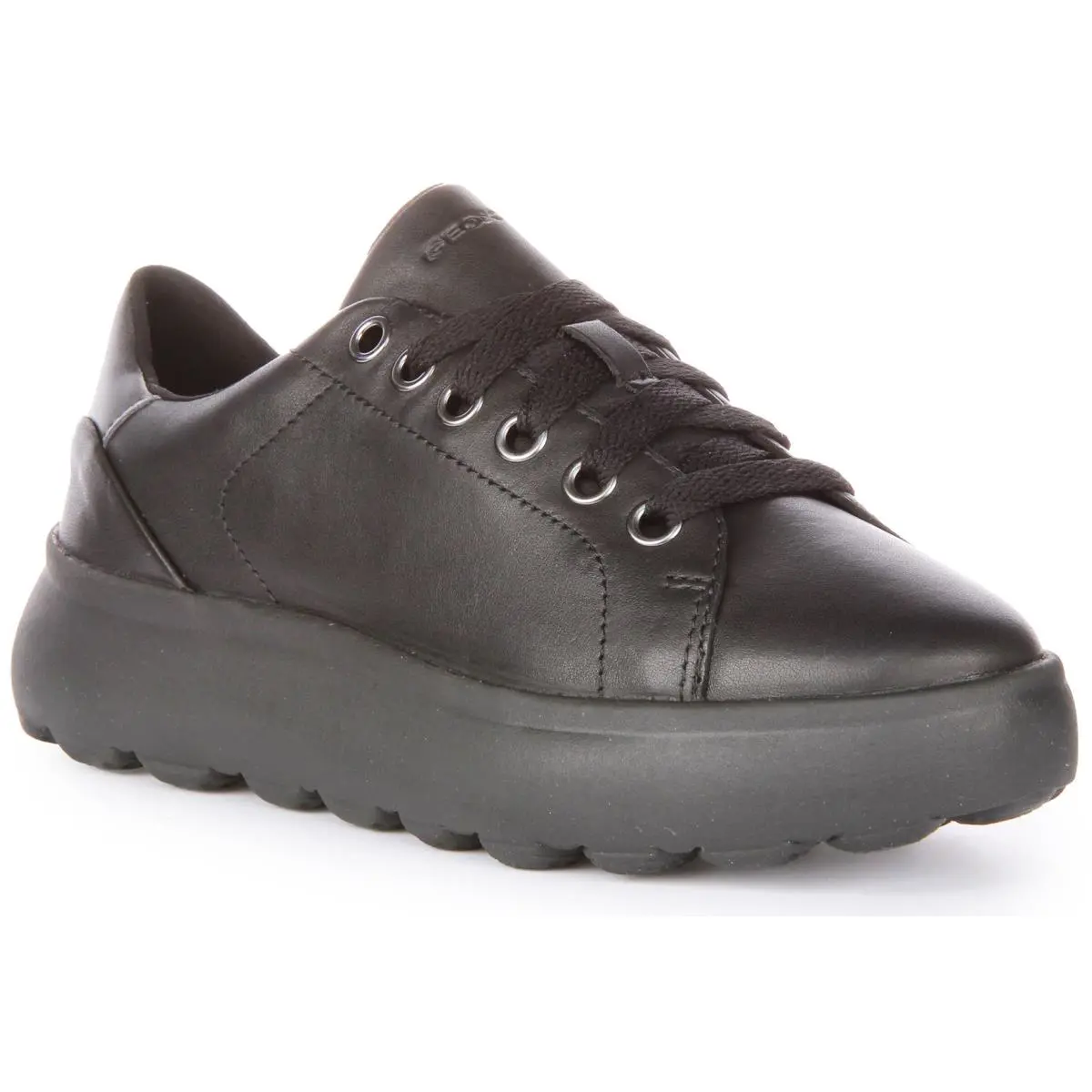 Geox Spherica Ec4.1 Zero Shock System Super Soft Sneaker Black Womens US 6- 11 - BLACK