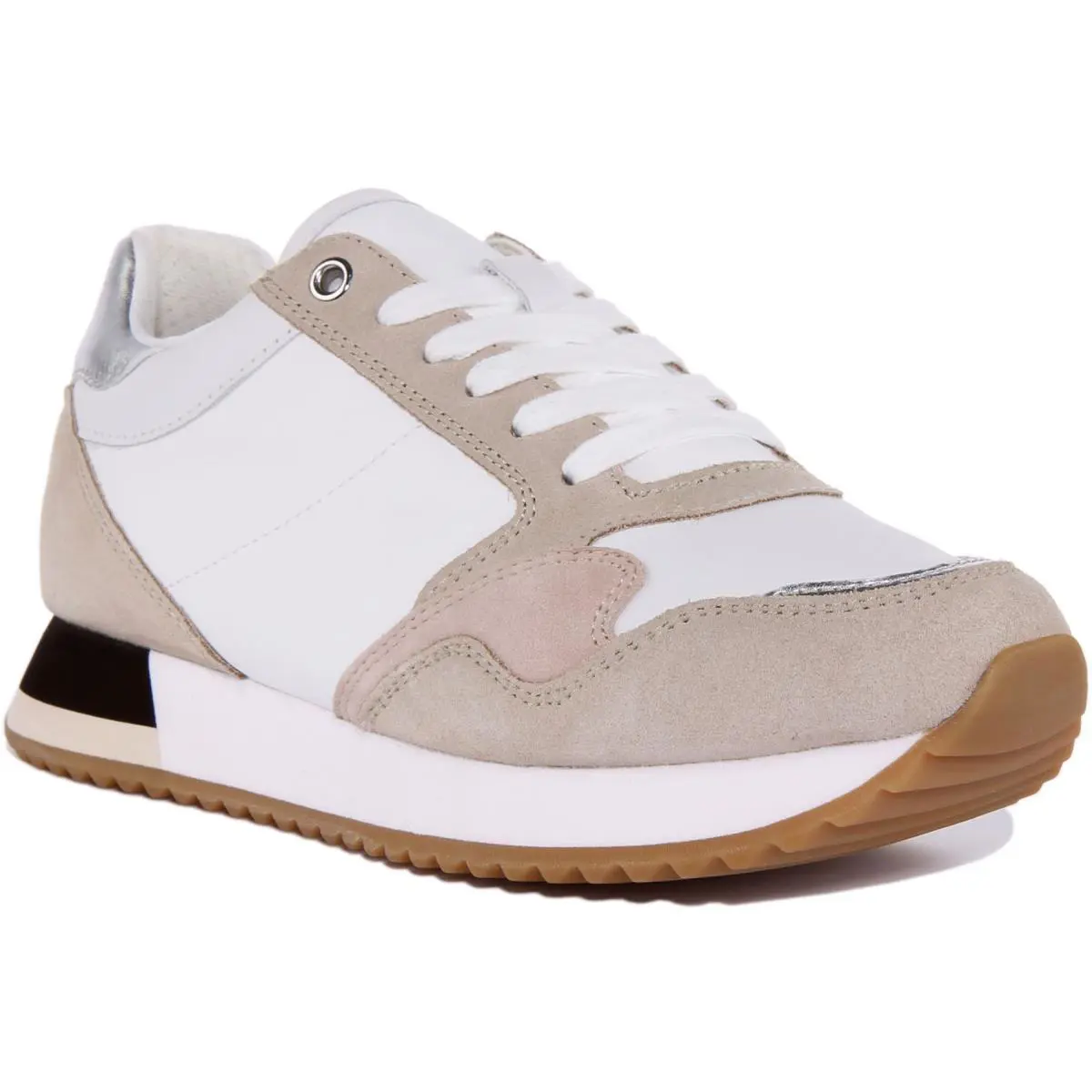 Geox D Doralea Womens Lace Up Leather Sneakers In Cream Size US 6- 11