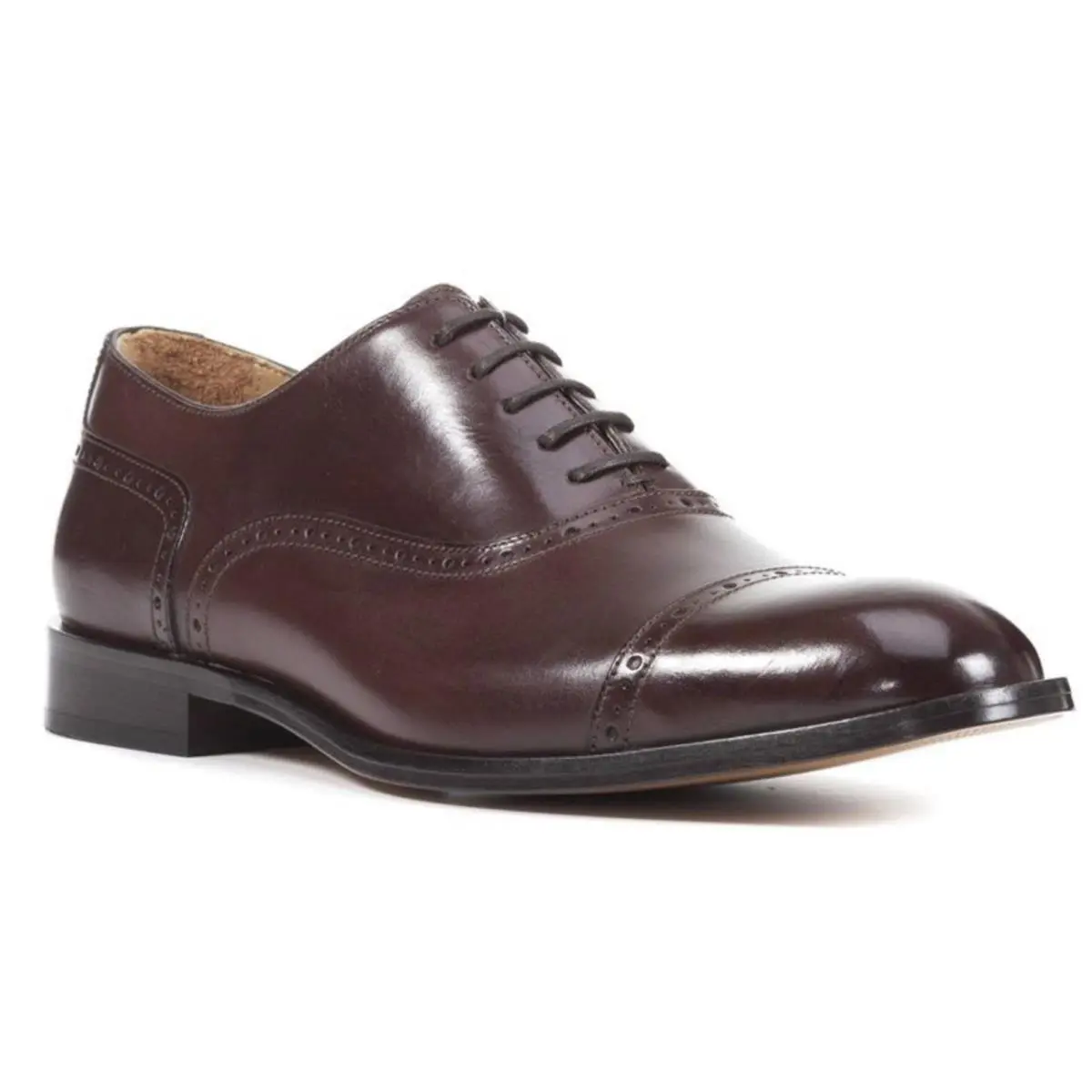 Geox Men`s U Saymore A Oxford Dress Shoes Ebony Brown - Brown