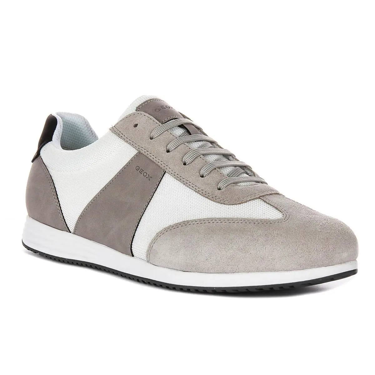 U Arthien Low Cut Suede Mesh Lace Up Mens Sneakers In Grey White US 7 - 13 Grey White by Geox