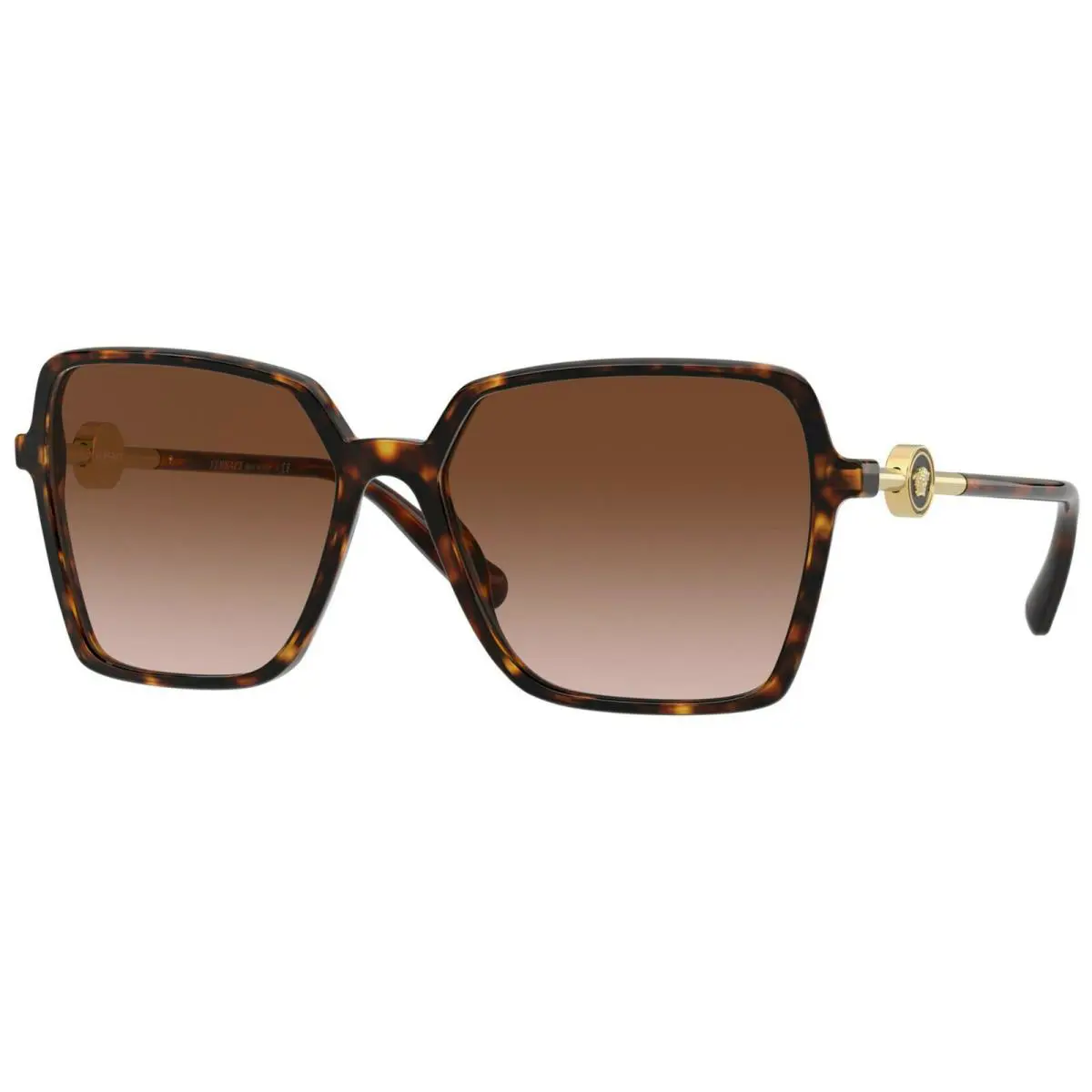 Versace Enamel Medusa VE 4396 Dark Havana/brown Shaded 108/13 Sunglasses