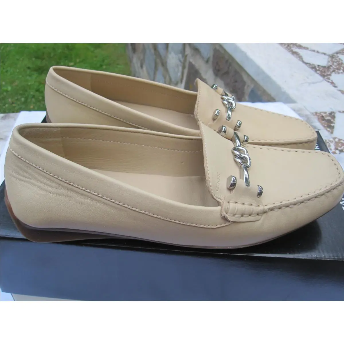 Geox shoes - driving Mocs - driving Mocs - light tan or camel (UPC: 686346714834) 3
