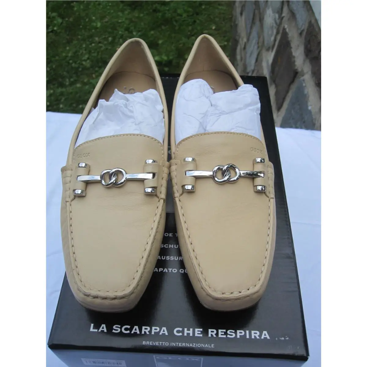 Geox shoes - driving Mocs - driving Mocs - light tan or camel (UPC: 686346714834) 0