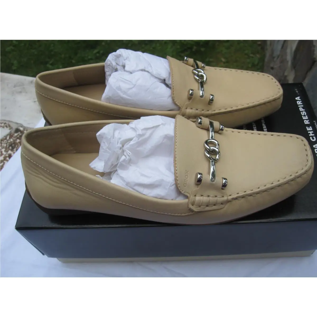 Geox shoes - driving Mocs - driving Mocs - light tan or camel (UPC: 686346714834) 2