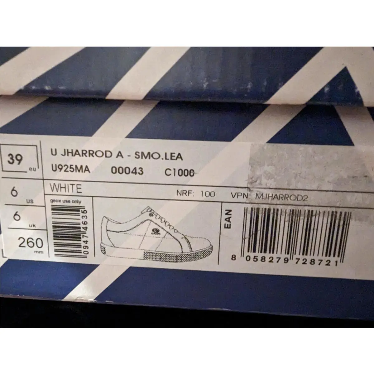 Geox shoes - Geox U Jharrod A - Jharrod - White (UPC: 0000200781778) 4