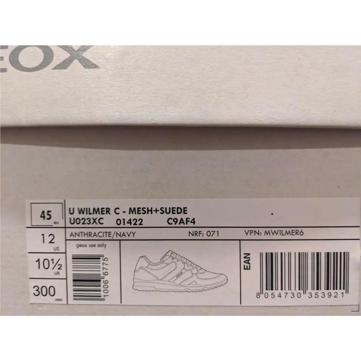 Geox shoes - Geox Respira U Wilmer B - Anthracite/Navy (UPC: 0000200144832) 4