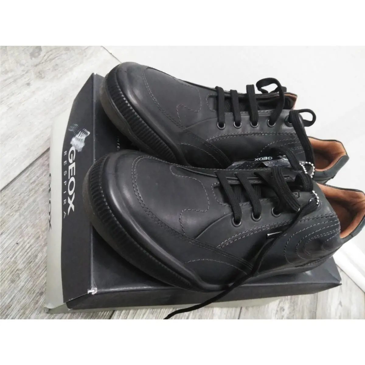 Geox shoes - GEOX Symbol Leather Trainers - Symbol Leather Trainers - Black 13