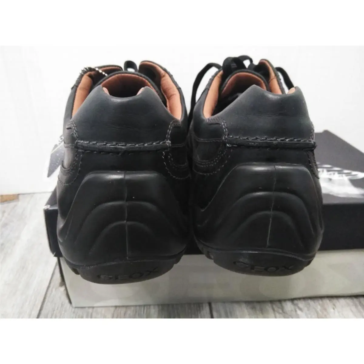 Geox shoes - GEOX Symbol Leather Trainers - Symbol Leather Trainers - Black 4