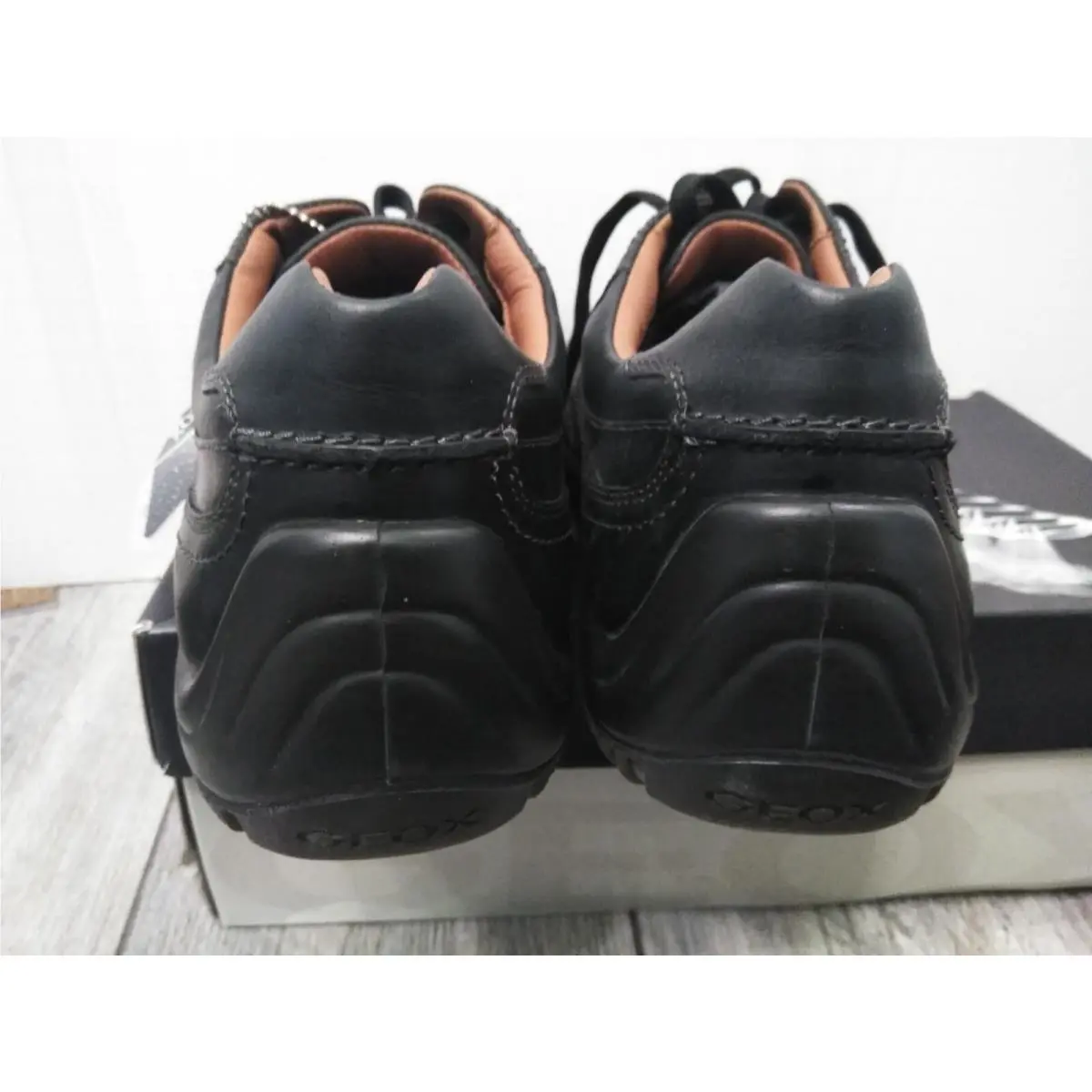 Geox shoes - GEOX Symbol Leather Trainers - Symbol Leather Trainers - Black 5