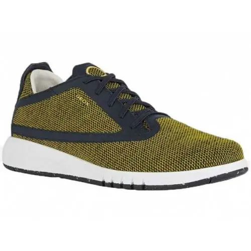 Geox Aerantis - Size 9 M - Men`s Casual Shoe - Navy/yellow