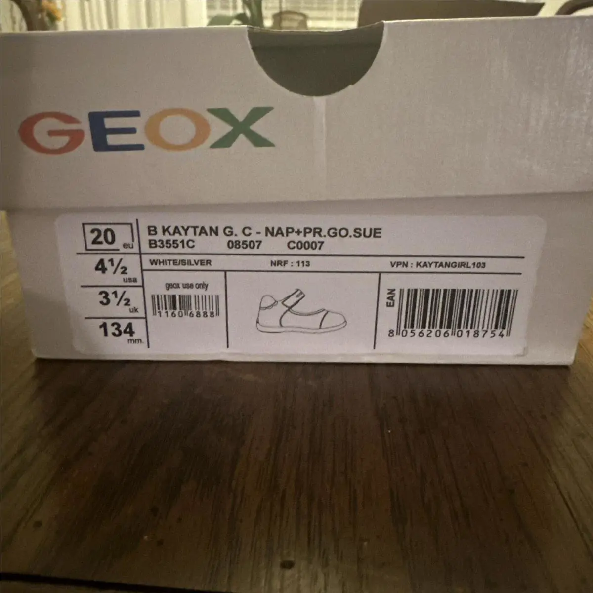 Geox shoes - B3551C - B3551C - White/silver (UPC: 8056206018754) 11