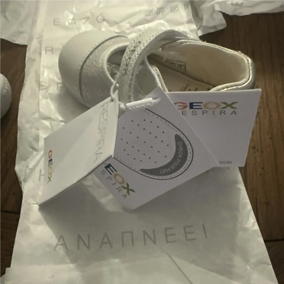 Geox shoes - B3551C - B3551C - White/silver (UPC: 8056206018754) 5