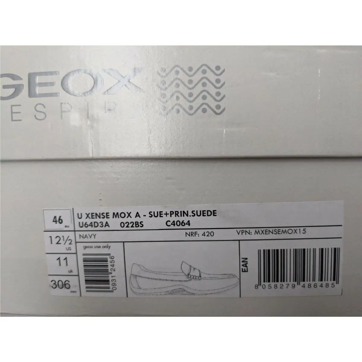 Geox shoes - Geox Respira U Xense A - Navy (UPC: 0000200781778) 4