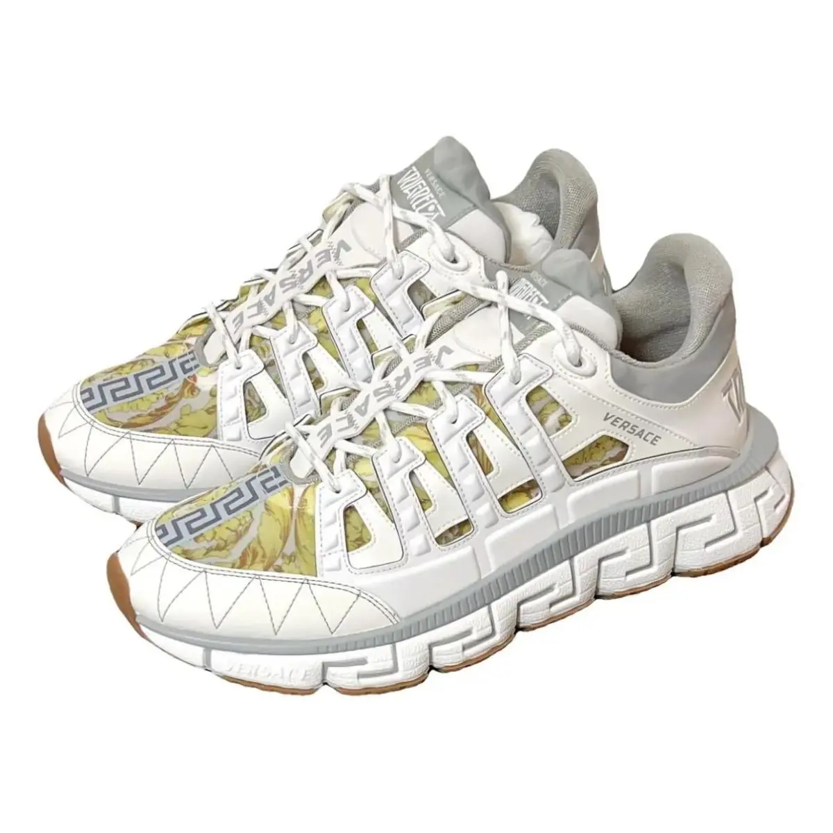 Versace Trigreca Barocco Sneakers Men`s White US11 EU44