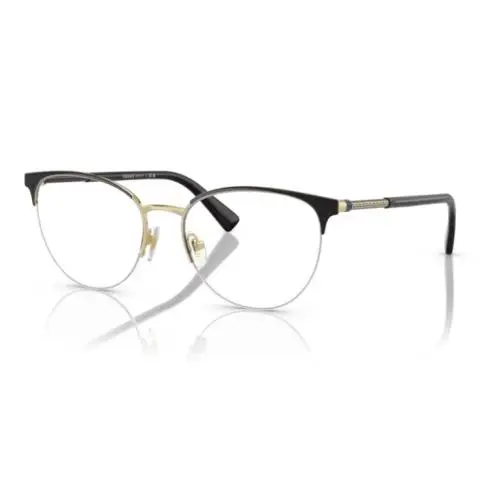 Versace 0VE1247 1252 Black/pale Gold Cat-eye Women`s Eyeglasses