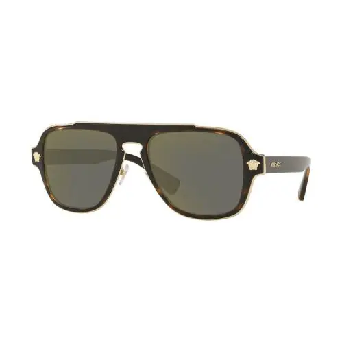 Versace Sunglasses VE2199 1252/4T Medusa Havana/grey Gold Mirror Lens