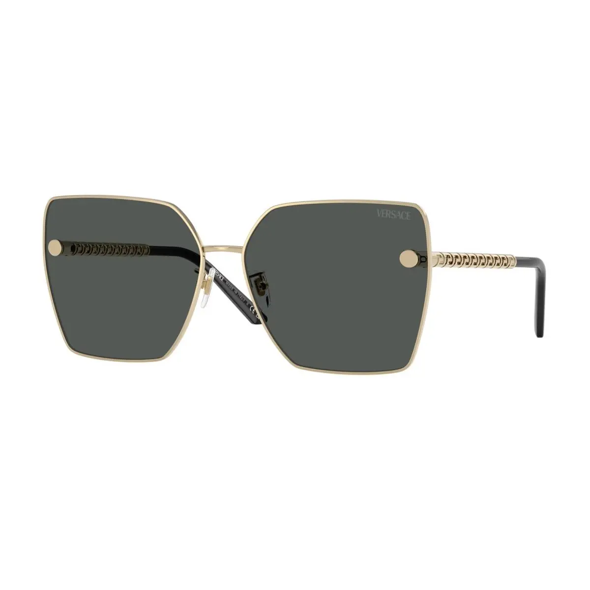 Versace VE2270D 125287 Pale Gold Dark Grey 63 mm Women`s Sunglasses