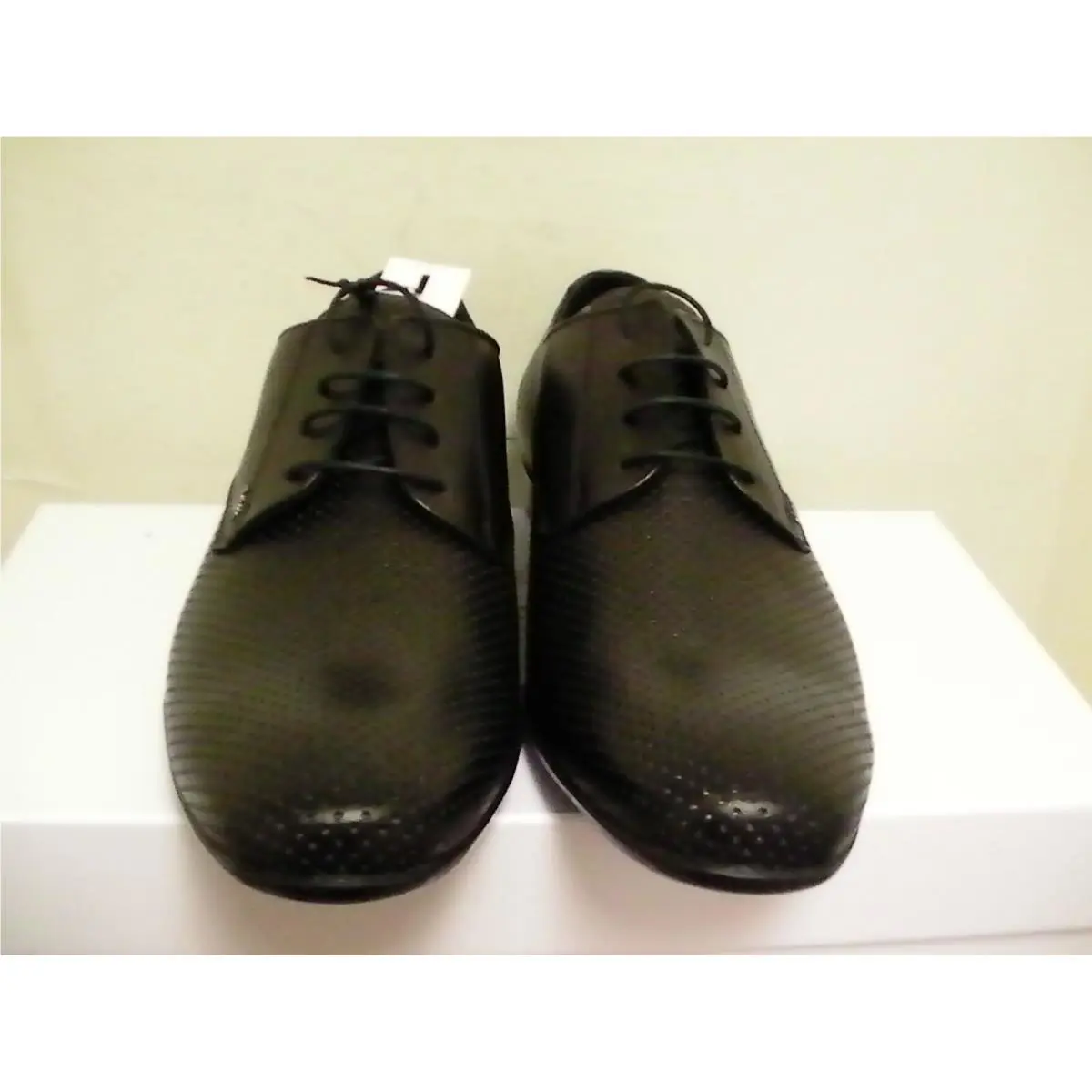 Versace Collection Men`s Shoes Dressing Leather Black Size 40 Euro