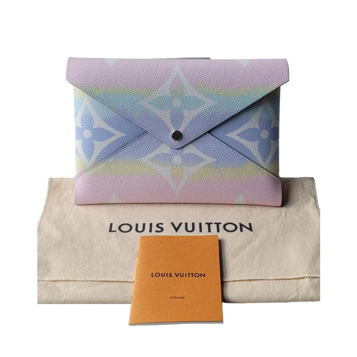 Louis Vuitton Monogram Pastel Giant Escale Kirigami Pochette Large Bag Clutch