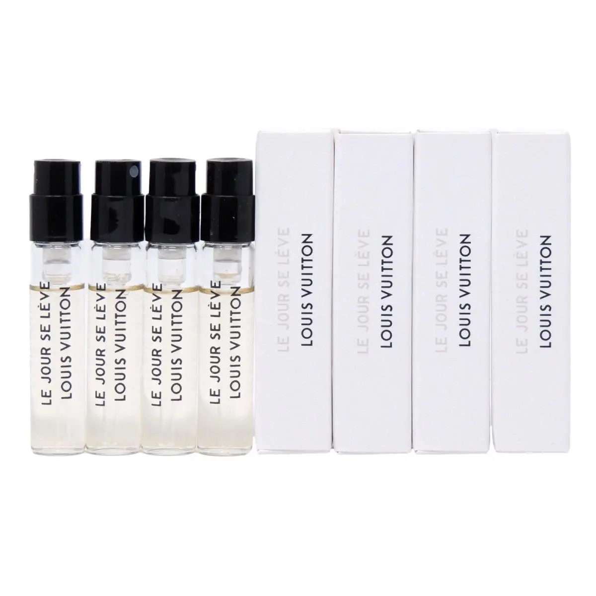 LE Jour SE Leve 2.0ml .06fl oz x 4 Perfume Spray Samples by Louis Vuitton