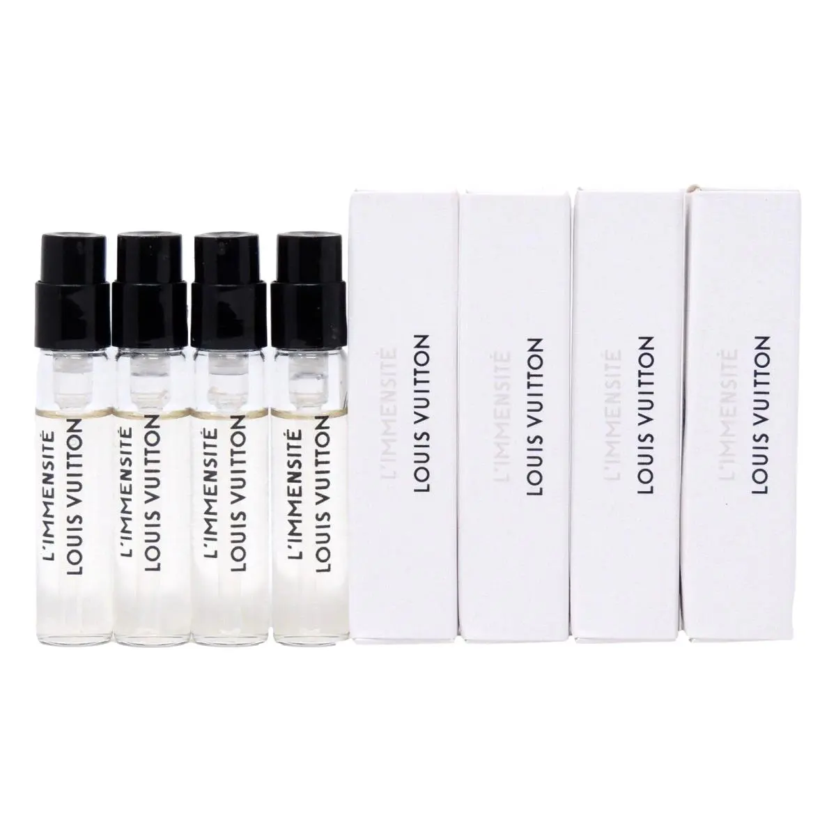 Louis Vuitton L`immensite 2.0ml .06fl oz x 4 Cologne Spray Samples