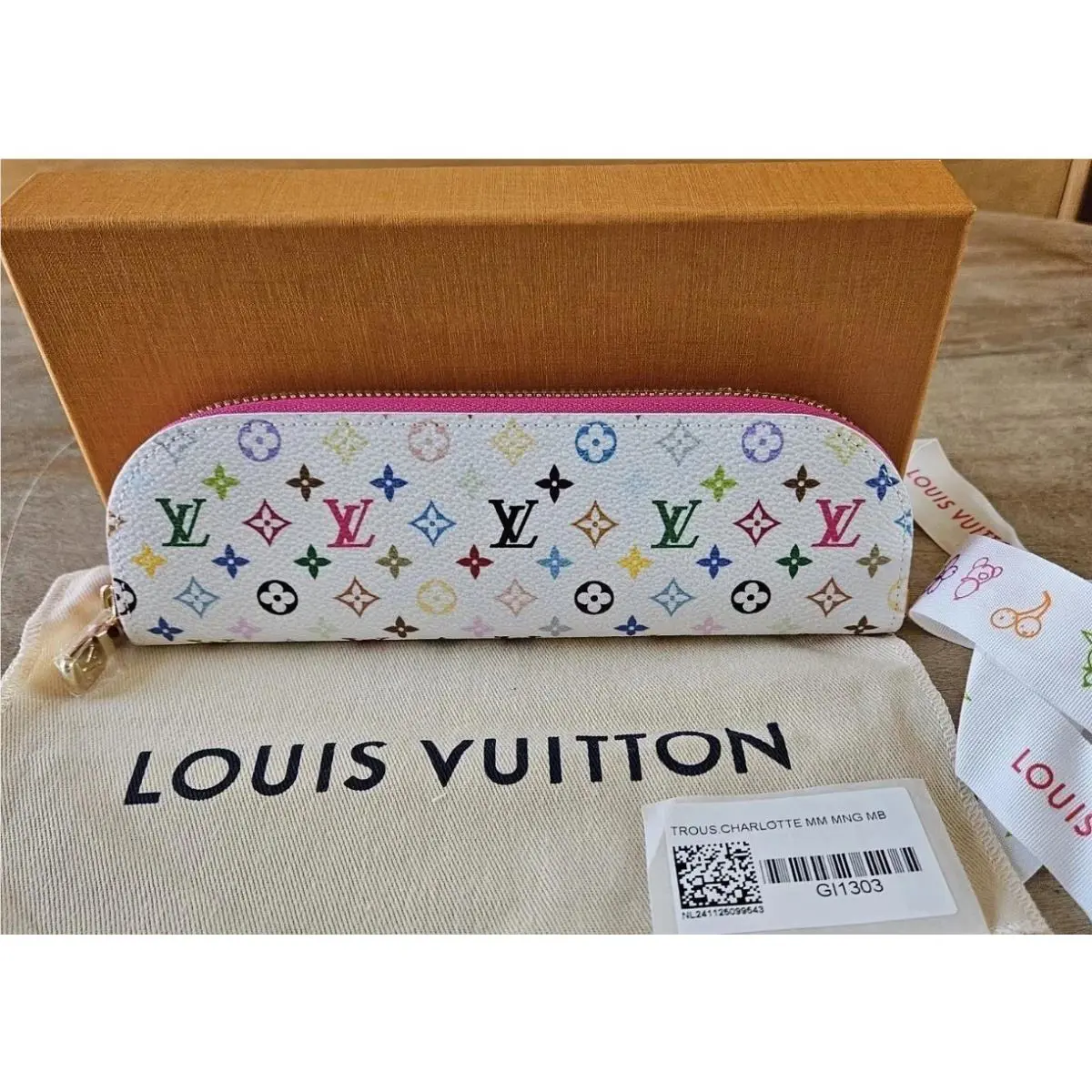 2025 Louis Vuitton x Takashi Murakami Multicolor Charlotte Pencil Pouch