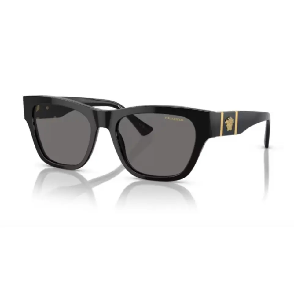 Versace 0VE4457 GB1/81 Black/dark Grey Polarized Square Men`s Sunglasses