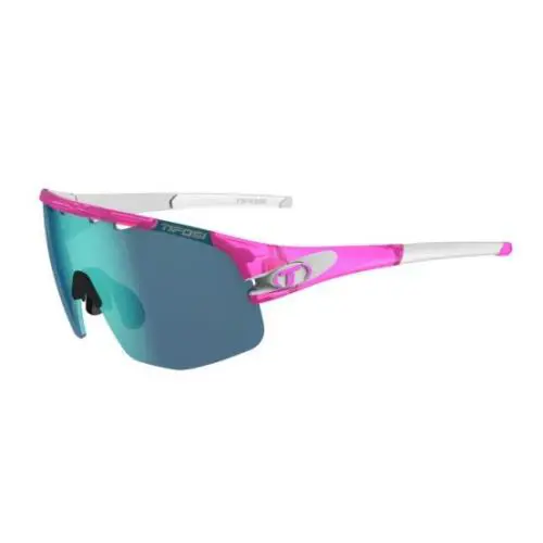 Sledge Lite Sunglasses Clarion Red Fototec Lens Crystal Pink w/ Clarion Blue, AC Red, Clear by Tifosi