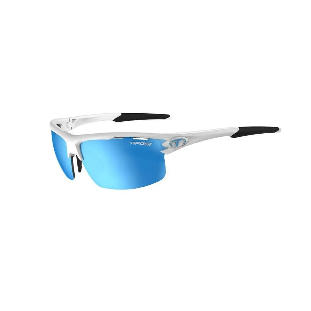 Rivet Sunglasses Great Fit Interchangeable Lenses All Matte White - Clarion Bleu +AC Red + Clear by Tifosi