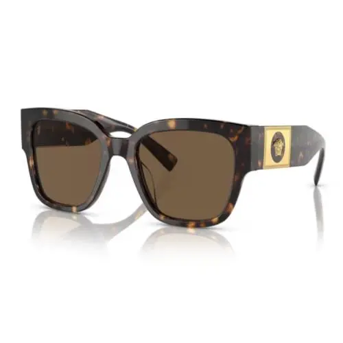 Versace VE4437U 108/73 Havana /dark Brown Square Women`s Sunglasses