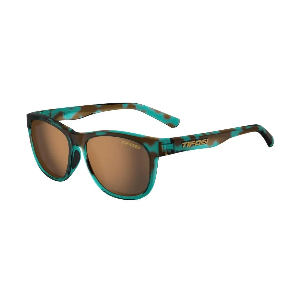 Tifosi Optics Swank Sunglasses One Size Blue Confetti/brown Lens Polarized