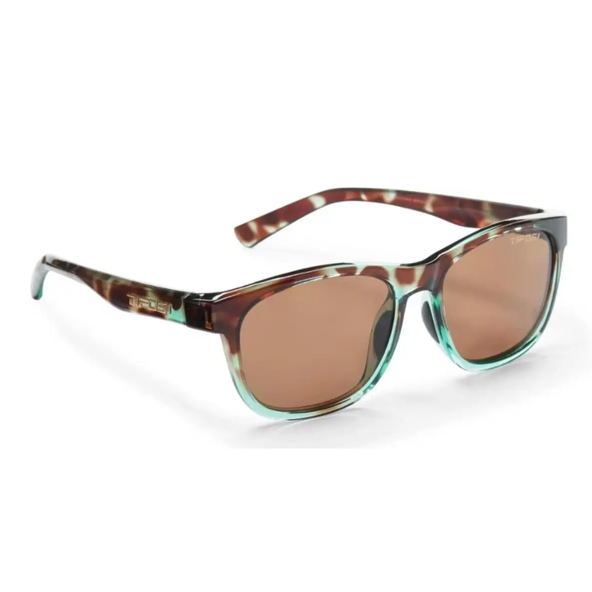 Swank Polarized Unisex Sunglasses Blue Confetti/brown Polarized by Tifosi